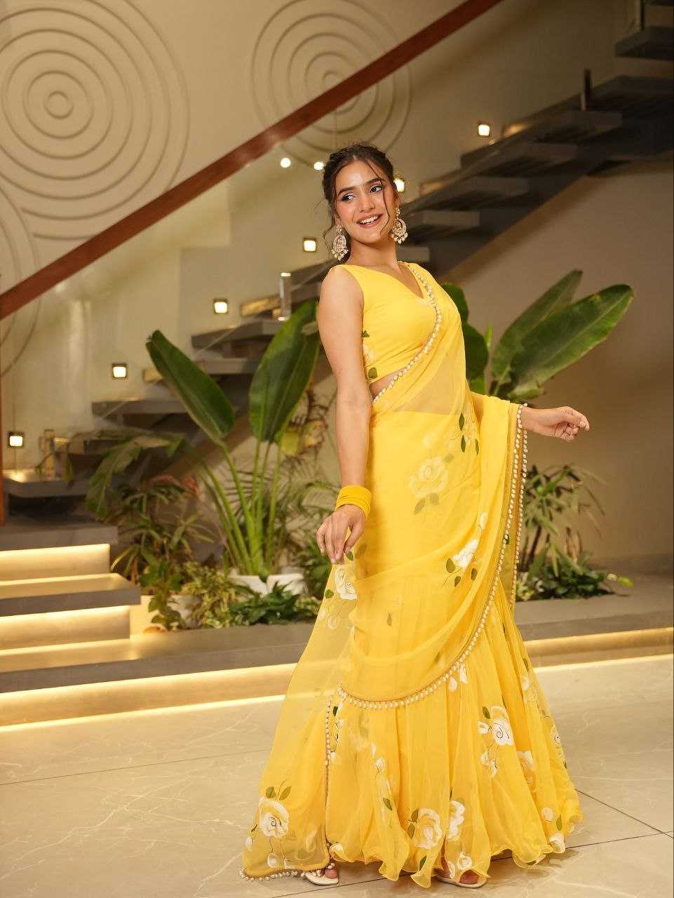 Premium Georgette Lehenga Saree